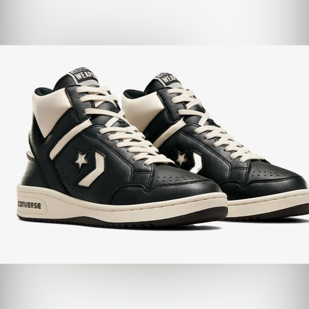 Converse Weapon High Top Leather Shoes (MSRP $120)   (9 M/10.5W) or (8 M/9.5W)